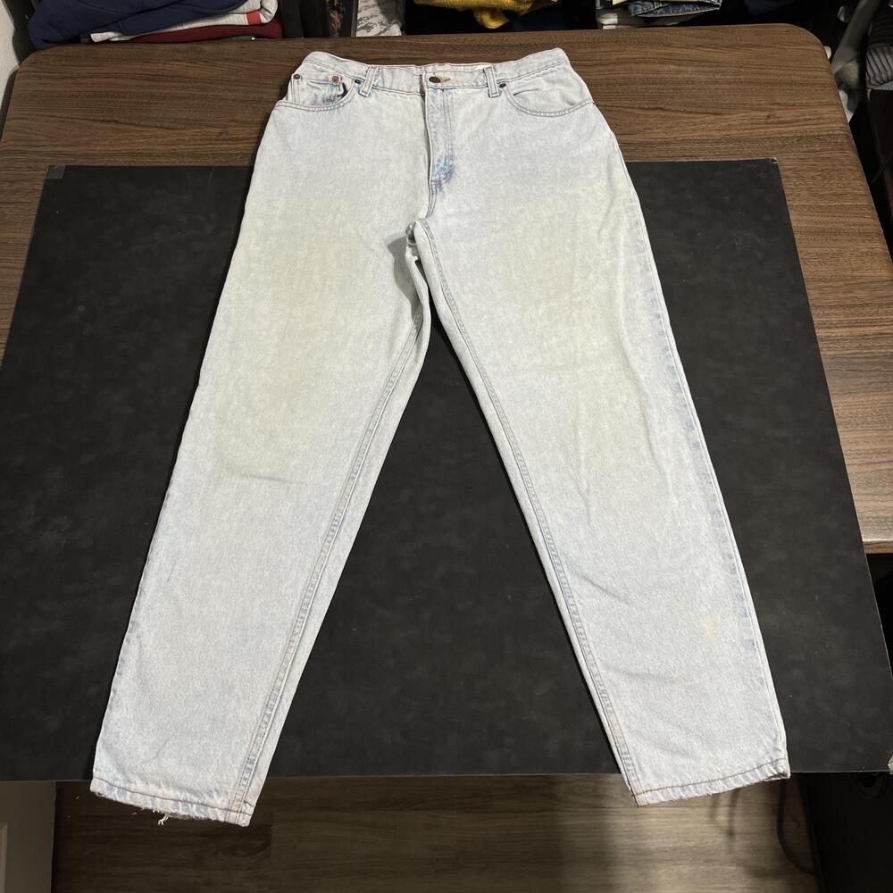 Vintage Levis USA 551 Jeans Womens 14 Acid Wash High Rise Relaxed Tapered 90s